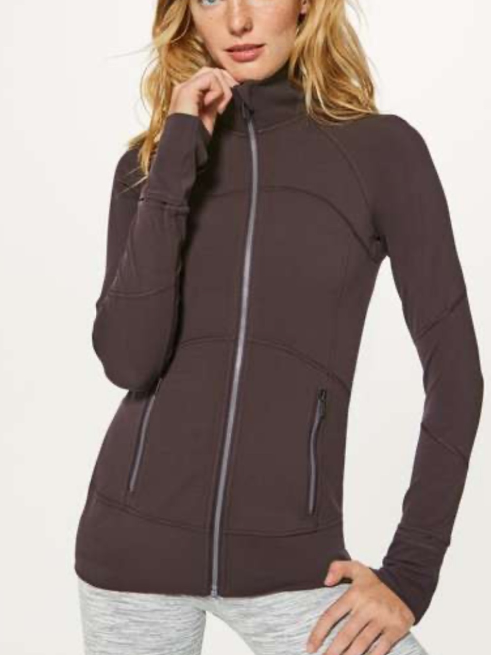lululemon athletica Full-Zip Jacket - Brown/plum Women’s Medium